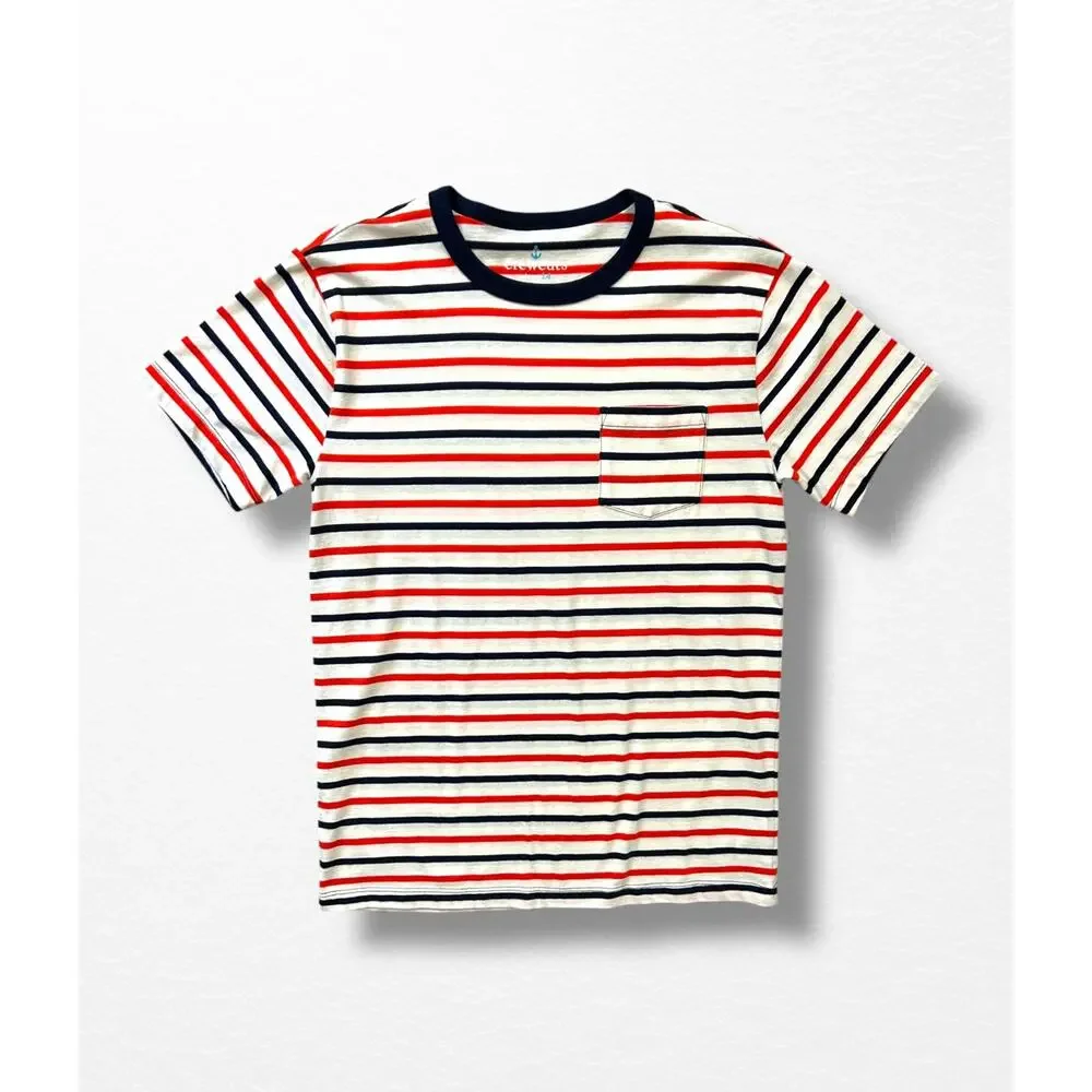 Crewcuts Nautical Striped Pocket Tee, Size 14